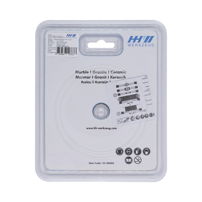 HHW ใบตัดเพชรแบบต่อเนื่อง 4นิ้ว Diamond Cutting Discs Continuous 4” 10.100584