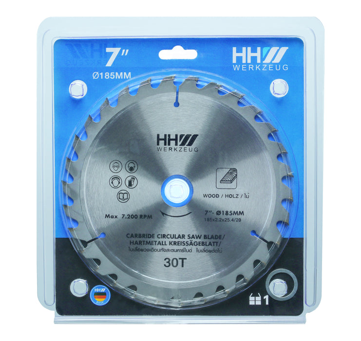 HHW ใบเลื่อยไม้ 7 นิ้ว 24 ฟัน TCT Saw blade wood Size 7" 24T 10.100869