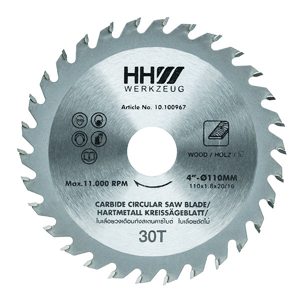 HHW ใบเลื่อยไม้ 4 นิ้ว 30 ฟัน TCT Saw blade wood Size 4" 30T 10.100967