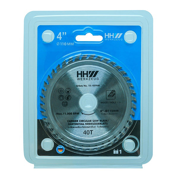 HHW ใบเลื่อยไม้ 4 นิ้ว 40 ฟัน TCT Saw blade wood Size 4" 40T 10.100968