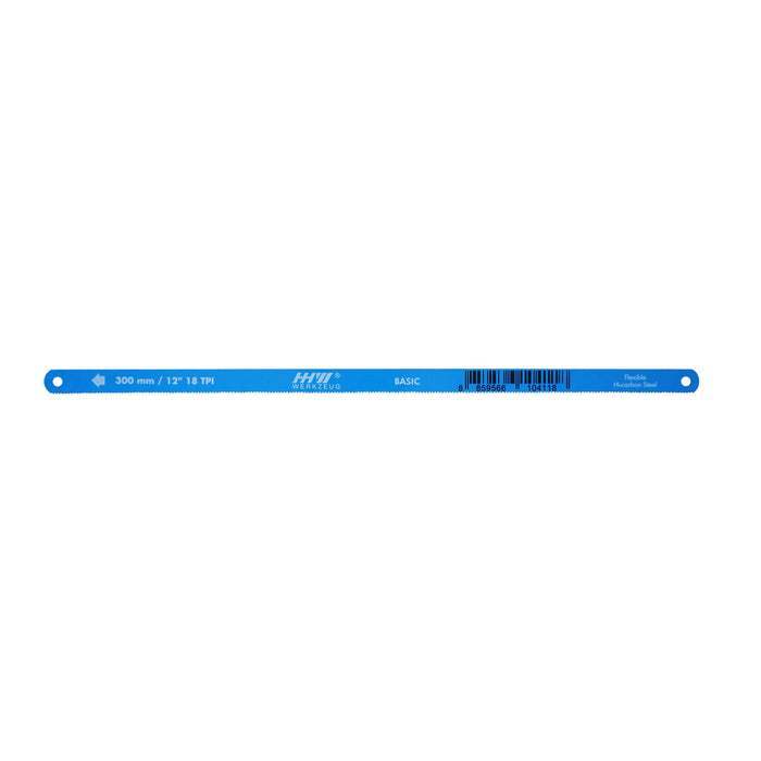 HHW ใบเลื่อยเหล็กไฮ-คาร์บอน 18 ฟัน HACKSAW BLADE FLEXIBLE HI-CARBON STEEL 18 TOOTH 10.101014