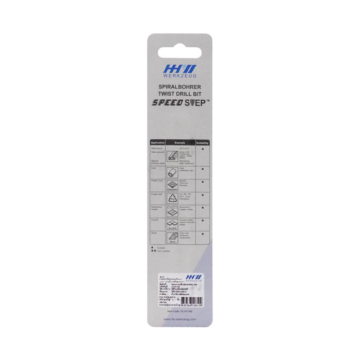HHW ดอกสว่านสปีดสเต็ป 9.0มม. Twist Drill BIT SPEED STEP DIN 338 HSS Size 9.0 mm. 10.101263