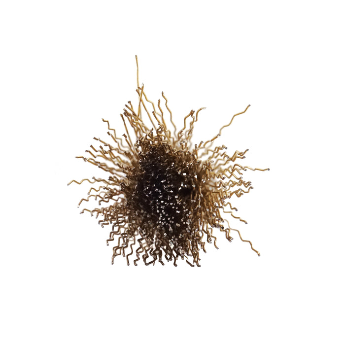 HHW แปรงลวดพู่กัน ไซส์ 17 มม. Cylindrical wire brush brass coated 17 mm. 10.101504