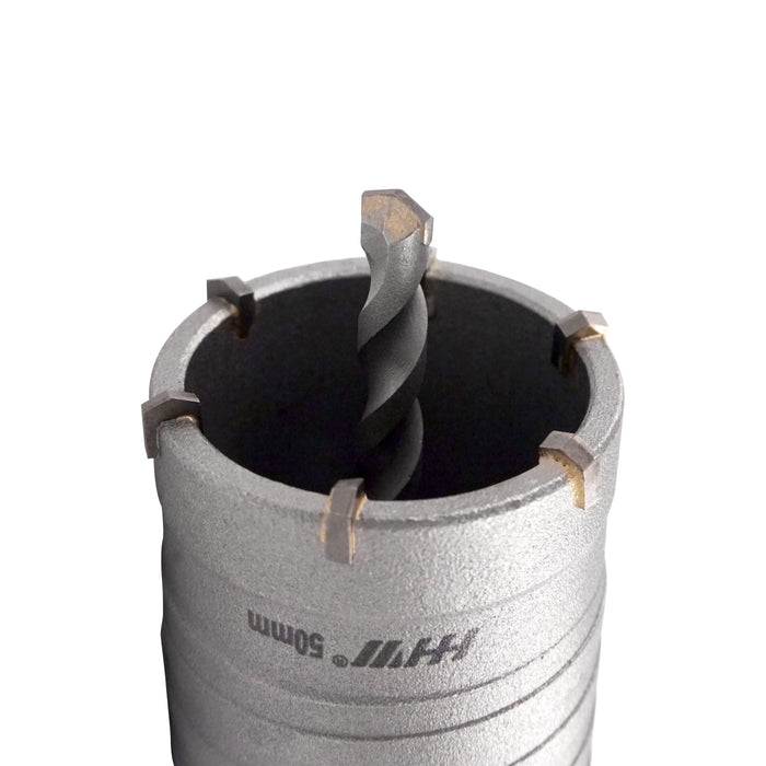 HHW โฮลซอเจาะคอนกรีต 100 มม TCT Hammer Core Bit SDS PLUS Size 100 mm. 10.102290