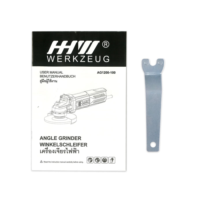 HHW เครื่องเจียรไฟฟ้า 1200 วัตต์ Angle Grinder Machine AG1200-100 10.201301