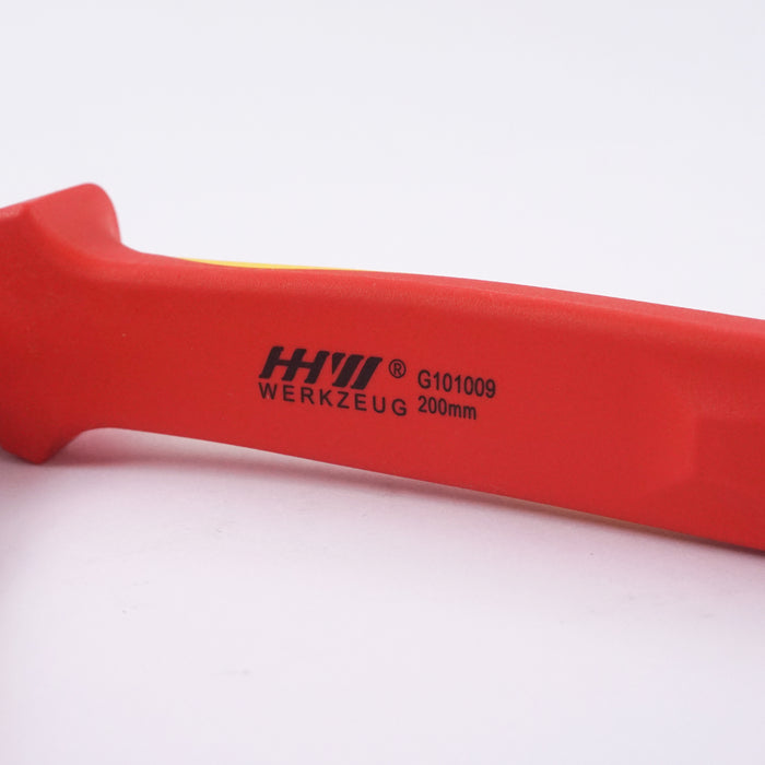 HHW คีมปากจิ้งจก หุ้มฉนวนกันไฟ ขนาด 8 นิ้ว VDE Combination Plier ISO 5746 IEC 60900 Size 8" 11.100109