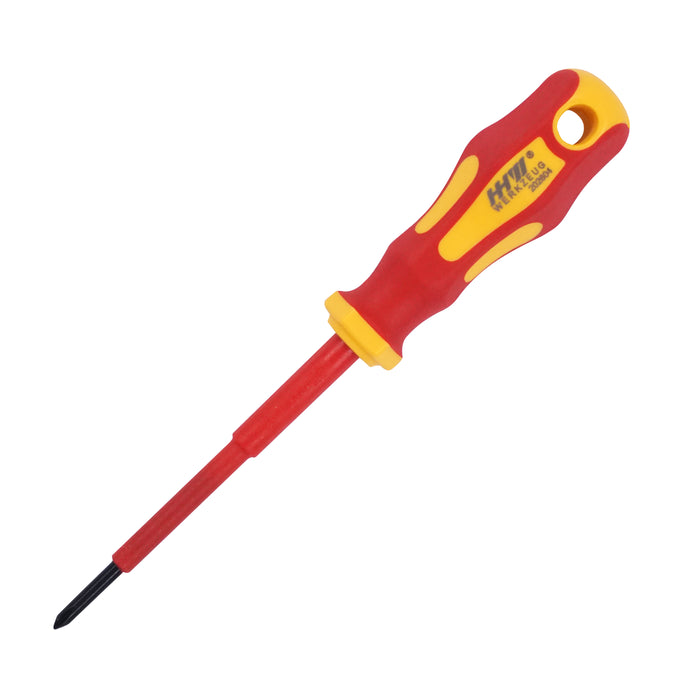 HHW ไขควงปากแฉก หุ้มฉนวนกันไฟ ขนาด PH0x75 มม VDE Screwdriver Size PH0x75 mm IEC 60900 11.100116
