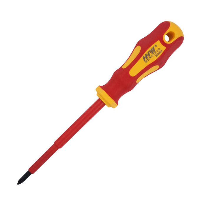 HHW ไขควงปากแฉก หุ้มฉนวนกันไฟ ขนาด PH1x100 มม VDE Screwdriver Size PH1x100 mm IEC 60900 11.100118