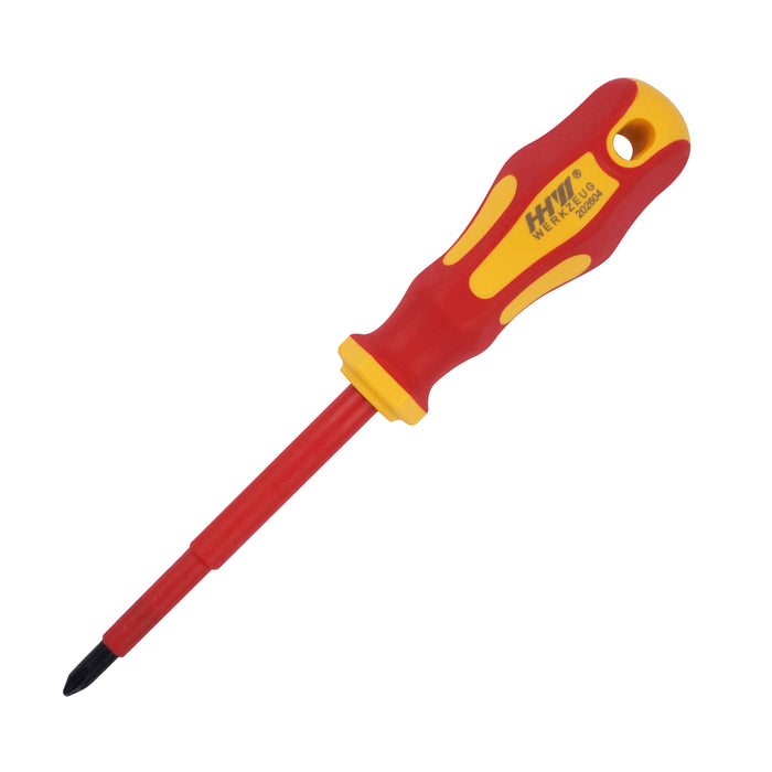 HHW ไขควงปากแฉก หุ้มฉนวนกันไฟ ขนาด PH2x100 มม VDE Screwdriver Size PH2x100 mm IEC 60900 11.100119