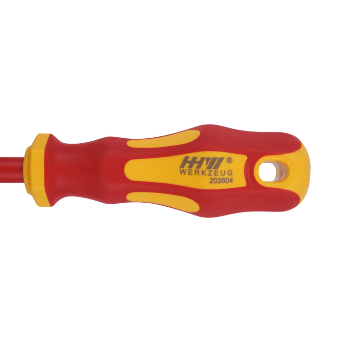 HHW ไขควงปากแฉก หุ้มฉนวนกันไฟ ขนาด PH2x100 มม VDE Screwdriver Size PH2x100 mm IEC 60900 11.100119