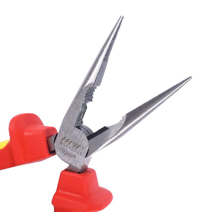 HHW คีมปากแหลม หุ้มฉนวนกันไฟ ขนาด 6.5 นิ้ว VDE Snipe Nose Plier ISO 5746 IEC 60900 Size 6.5" 11.100120