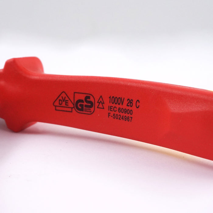 HHW คีมปากแหลม หุ้มฉนวนกันไฟ ขนาด 8 นิ้ว VDE Snipe Nose Plier ISO 5746 IEC 60900 Size 8" 11.100121