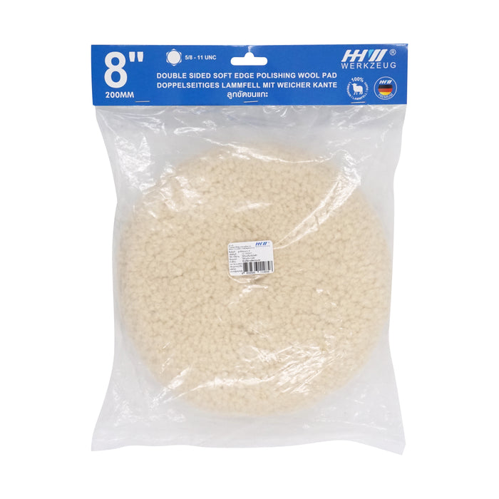HHW ลูกขัดขนแกะ 8 นิ้ว Double-sided soft edge polishing wool pad 8" 12.100001